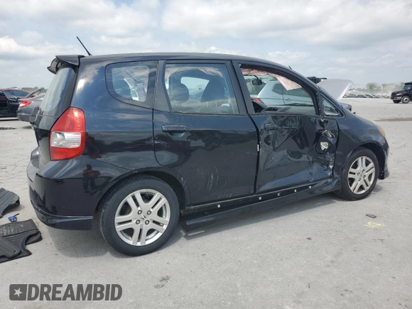 2008 Honda Fit Sport with VIN JHMGD386X8S034118, listed as a Copart auction lot 54849035 with 128,473 mi miles and Clean Title. Bid and sale history available at carsss.com. Image 3.