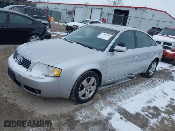 2002 Audi A6 3.0L with VIN WAULT64BX2N030130, listed as a IAAI auction lot 41626716 with 268,236 mi miles. Bid and sale history available at carsss.com. Image 2.