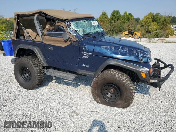 2001 Jeep Wrangler Sport with VIN 1J4FA49S41P335459, listed as a Copart auction lot 72831244 with 161,464 mi miles and Salvage Title. Bid and sale history available at carsss.com. Image 4.