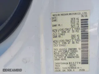 2016 Nissan NV S with VIN 1N6BF0KMXGN811774, listed as a IAAI auction lot 41474582 with 195,359 mi miles. Bid and sale history available at carsss.com. Image 9.