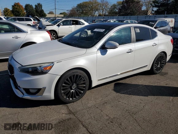 2014 Kia Cadenza Premium with VIN KNALN4D73E5137714, listed as a Copart auction lot 76105524 with 94,967 mi miles and Clean Title. Bid and sale history available at carsss.com. Image 1.
