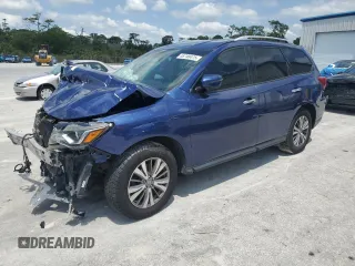 2018 Nissan Pathfinder Platinum with VIN 5N1DR2MM7JC664291, listed as a Copart auction lot 46748475 with 142,708 mi miles and Salvage title. Bid and sale history available at DreamBid. Image 1.