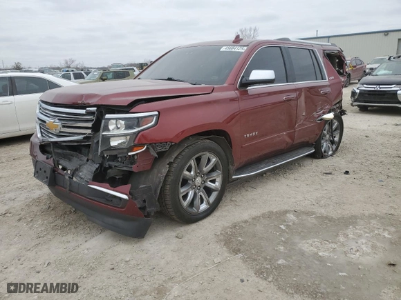 2016 Chevrolet Tahoe LTZ with VIN 1GNSKCKC2GR257458, listed as a Copart auction lot 45684125 with 0 mi miles and Salvage Title. Bid and sale history available at carsss.com. Image 1.