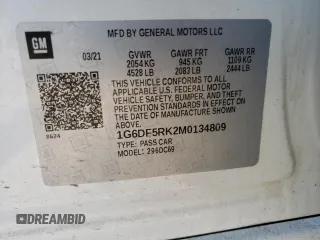 2021 Cadillac CT4 Premium Luxury z VIN 1G6DF5RK2M0134809, wystawiony jako Copart lot #54463795 z przebiegiem 70 305 mil mil oraz Szkoda całkowita • Salvage title. Historia ofert i sprzedaży dostępna na DreamBid. Obrazek 12.