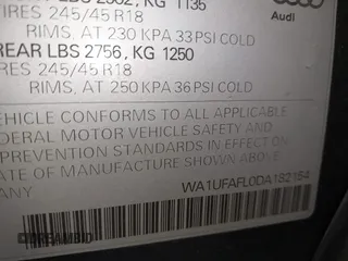 2013 Audi allroad Premium Plus with VIN WA1UFAFL0DA182154, listed as a IAAI auction lot 41517280 with 135,967 mi miles. Bid and sale history available at carsss.com. Image 9.