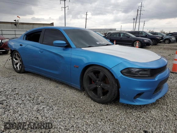 2015 Dodge Charger RT with VIN 2C3CDXCT2FH777384, listed as a Copart auction lot 49729685 with 96,718 mi miles and Salvage Title. Bid and sale history available at DreamBid. Image 4.