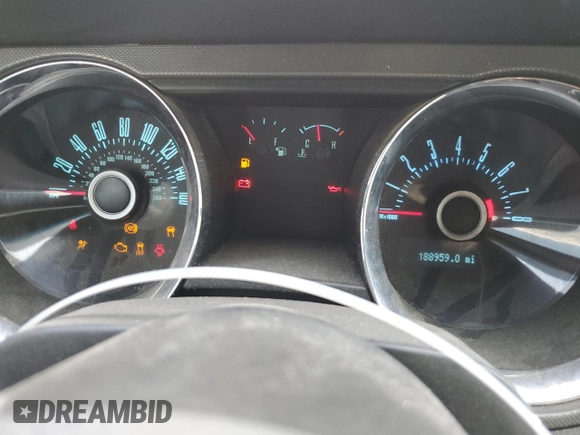 2013 Ford Mustang V6 with VIN 1ZVBP8AMXD5251330, listed as a Copart auction lot 74309314 with 188,959 mi miles and Salvage Title. Bid and sale history available at carsss.com. Image 9.