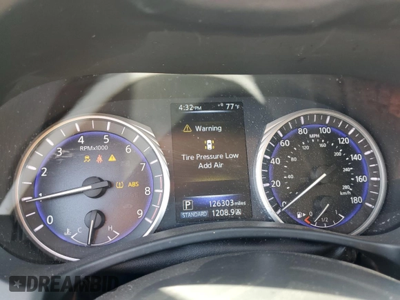 2015 Infiniti Q50 Premium with VIN JN1BV7AP3FM357305, listed as a Copart auction lot 52581735 with 126,303 mi miles and Clean Title. Bid and sale history available at carsss.com. Image 9.