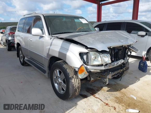2006 Lexus LX 470 z VIN JTJHT00W864014757, wystawiony jako IAAI lot #42332814 z przebiegiem 131 641 mil mil oraz . Historia ofert i sprzedaży dostępna na DreamBid. Obrazek 1.