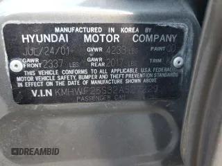 2002 Hyundai Sonata with VIN KMHWF25S32A527229, listed as a Copart auction lot 86625724 with 71,042 mi miles and Clean Title. Bid and sale history available at carsss.com. Image 12.