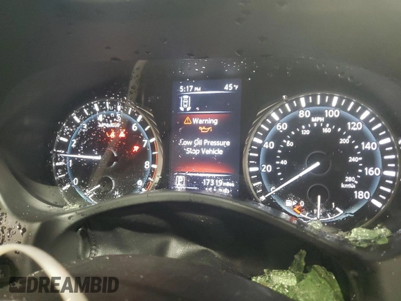 2021 Infiniti Q60 Red Sport 400 with VIN JN1FV7LK0MM530441, listed as a Copart auction lot 45025825 with 17,319 mi miles and Salvage title. Bid and sale history available at DreamBid. Image 9.