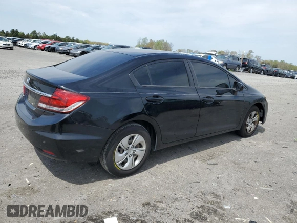 2015 Honda Civic Sedan LX with VIN 19XFB2F51FE044088, listed as a Copart auction lot 53043375 with 113,393 mi miles and Salvage Title. Bid and sale history available at carsss.com. Image 3.