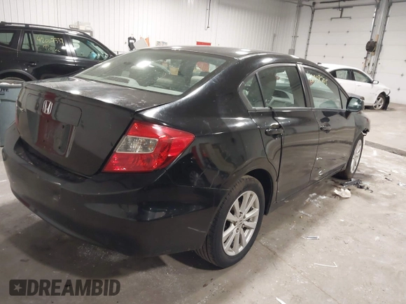 2012 Honda Civic EX with VIN 2HGFB2F81CH301455, listed as a IAAI auction lot 42008205 with 230,707 mi miles and . Bid and sale history available at DreamBid. Image 4.