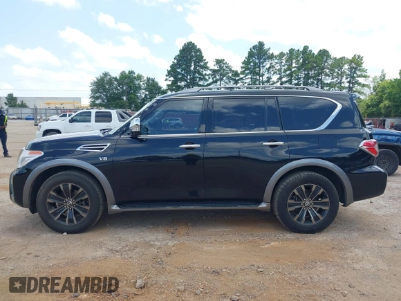 2017 Nissan Armada Platinum with VIN JN8AY2NF4H9303610, listed as a IAAI auction lot 42627619 with 122,727 mi miles and . Bid and sale history available at DreamBid. Image 14.
