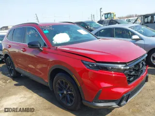 2025 Honda CR-V Hybrid Sport-L with VIN 7FARS6H81SE018403, listed as a IAAI auction lot 40871756 with 4,124 mi miles. Bid and sale history available at carsss.com. Image 1.