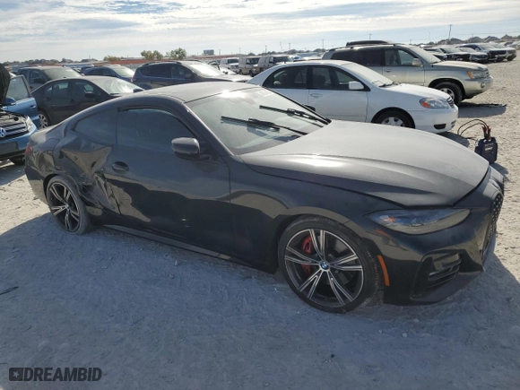 2022 BMW 4 Series 430i with VIN WBA53AP07NCJ97003, listed as a Copart auction lot 82601194 with 0 mi miles and Salvage Title. Bid and sale history available at carsss.com. Image 4.