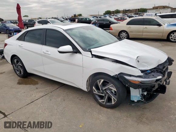 2024 Hyundai Elantra SEL z VIN KMHLS4DG1RU820451, wystawiony jako Copart lot #51041765 z przebiegiem 4 058 mil mil oraz Szkoda całkowita • Salvage title. Historia ofert i sprzedaży dostępna na DreamBid. Obrazek 4.