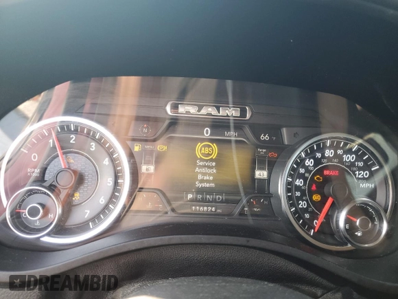 2019 Ram 1500 Big Horn with VIN 1C6SRFFT5KN572391, listed as a Copart auction lot 60092425 with 116,824 mi miles and Clean title. Bid and sale history available at DreamBid. Image 9.