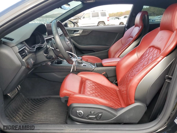 2019 Audi S5 Coupe Premium Plus with VIN WAUP4AF52KA002306, listed as a Copart auction lot 75962184 with 39,466 mi miles and Salvage Title. Bid and sale history available at carsss.com. Image 7.