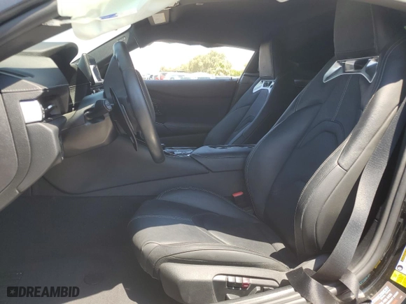2023 Toyota GR Supra 3.0 with VIN WZ1DB0G02PW059934, listed as a Copart auction lot 61283444 with 12,027 mi miles and Salvage Title. Bid and sale history available at carsss.com. Image 7.