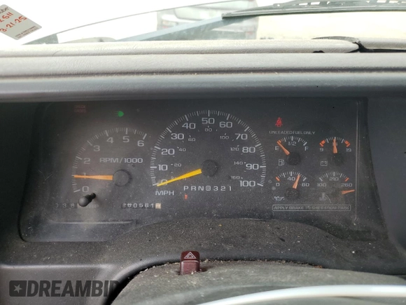 1999 Chevrolet Tahoe Z71 with VIN 1GNEK13R6XJ301562, listed as a Copart auction lot 59684595 with 200,561 mi miles and Salvage title. Bid and sale history available at DreamBid. Image 9.