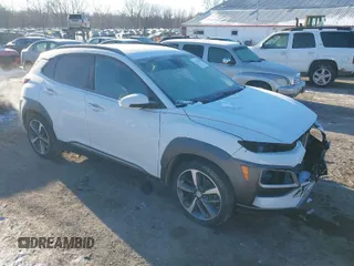 2018 Hyundai Kona Ultimate with VIN KM8K5CA50JU069055, listed as a IAAI auction lot 41634286 with 130,109 mi miles. Bid and sale history available at carsss.com. Image 1.