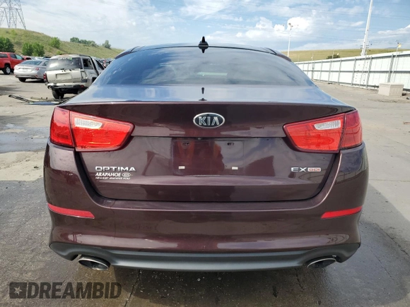 2015 Kia Optima EX with VIN 5XXGN4A79FG409057, listed as a Copart auction lot 62094465 with 123,346 mi miles and Salvage title. Bid and sale history available at DreamBid. Image 6.