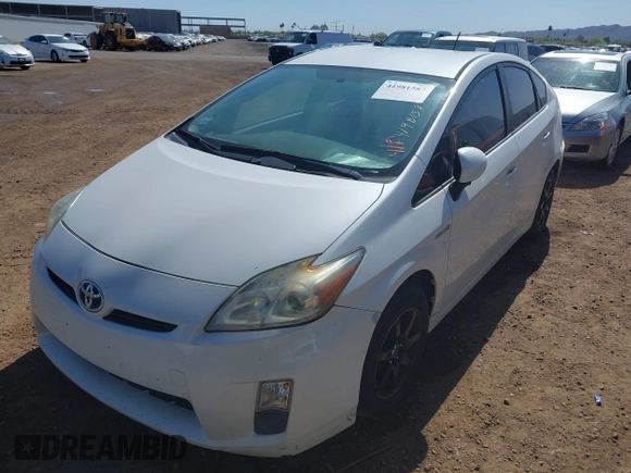2011 Toyota Prius I with VIN JTDKN3DU6B0266604, listed as a IAAI auction lot 41981587 with 184,346 mi miles. Bid and sale history available at carsss.com. Image 6.