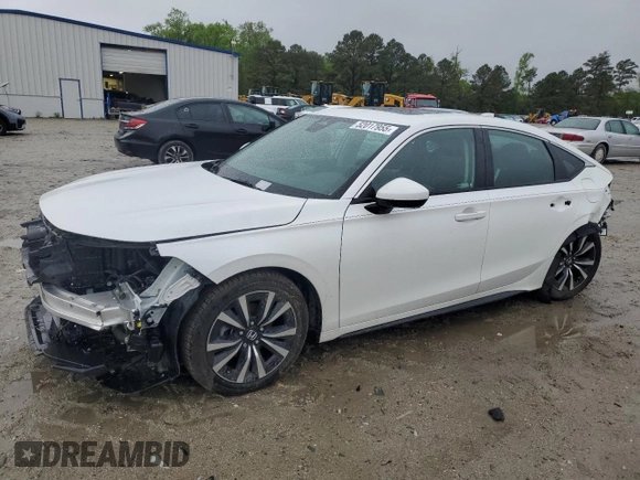 2024 Honda Civic EX-L z VIN 19XFL1H7XRE012055, wystawiony jako Copart lot #52017955 z przebiegiem 14 459 mil mil oraz Szkoda całkowita • Salvage title. Historia ofert i sprzedaży dostępna na DreamBid. Obrazek 1.