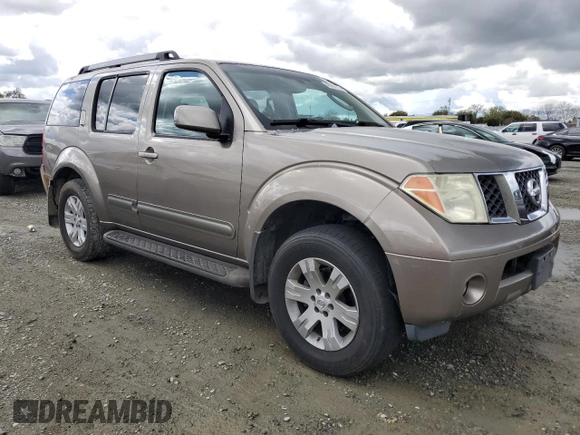 2005 Nissan Pathfinder SE with VIN 5N1AR18U75C703586, listed as a Copart auction lot 48767315 with 220,049 mi miles and Clean Title. Bid and sale history available at carsss.com. Image 4.