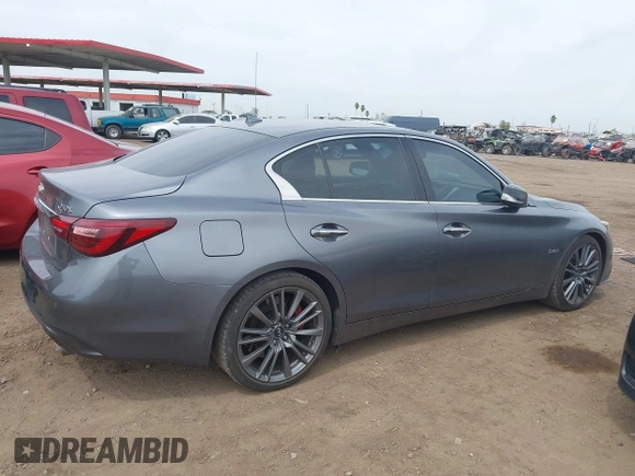 2019 Infiniti Q50 RED SPORT 400 with VIN JN1FV7AP0KM760153, listed as a IAAI auction lot 41895981 with 62,070 mi miles. Bid and sale history available at carsss.com. Image 13.