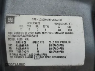 2004 Pontiac Grand Am SE2 with VIN 1G2NG52E44M503315, listed as a Copart auction lot 78872554 with 0 mi miles and Salvage Title. Bid and sale history available at carsss.com. Image 12.