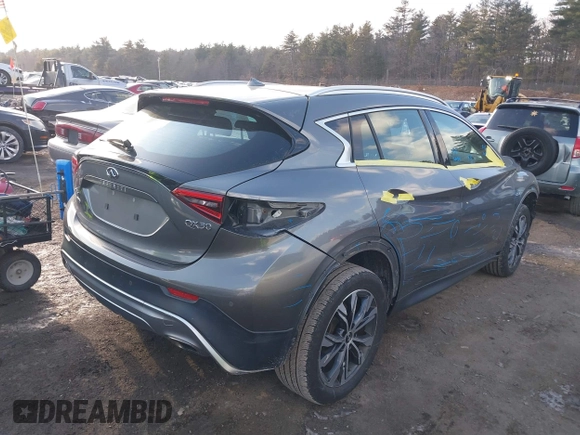 2019 Infiniti QX30 Luxe z VIN SJKCH5CR0KA008896, wystawiony jako IAAI lot #41306903 z przebiegiem 37 459 mil mil oraz . Historia ofert i sprzedaży dostępna na DreamBid. Obrazek 4.