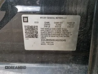 2018 Chevrolet Sonic LS with VIN 1G1JB5SH0J4125145, listed as a Copart auction lot 49402054 with 75,850 mi miles and Salvage title. Bid and sale history available at DreamBid. Image 14.