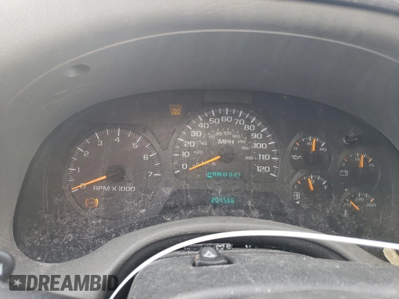 2004 Chevrolet TrailBlazer EXT LT with VIN 1GNET16S546218005, listed as a Copart auction lot 42201485 with 204,566 mi miles and Salvage Title. Bid and sale history available at carsss.com. Image 9.