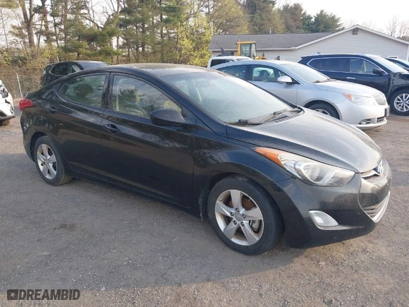 2013 Hyundai Elantra Limited PZEV with VIN 5NPDH4AE5DH287033, listed as a IAAI auction lot 42009407 with 154,870 mi miles. Bid and sale history available at carsss.com. Image 1.