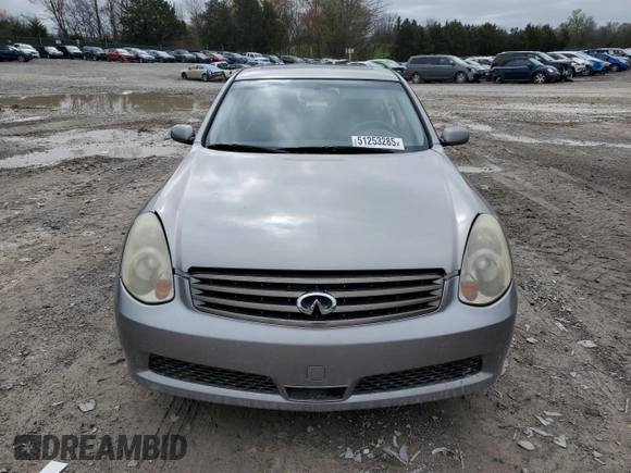 2006 Infiniti G35 z VIN JNKCV51F76M614591, wystawiony jako Copart lot #51253285 z przebiegiem 150 169 mil mil oraz Szkoda całkowita • Salvage title. Historia ofert i sprzedaży dostępna na DreamBid. Obrazek 5.