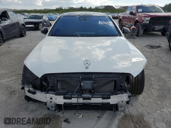 2023 Mercedes-Benz S-Class S 500 with VIN W1K6G6DB7PA197070, listed as a Copart auction lot 43637385 with 20,412 mi miles and Salvage Title. Bid and sale history available at carsss.com. Image 5.