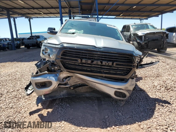 2021 Ram 1500 Lone Star with VIN 1C6RREFT2MN590066, listed as a Copart auction lot 56341115 with 9,366 mi miles and Salvage title. Bid and sale history available at DreamBid. Image 5.