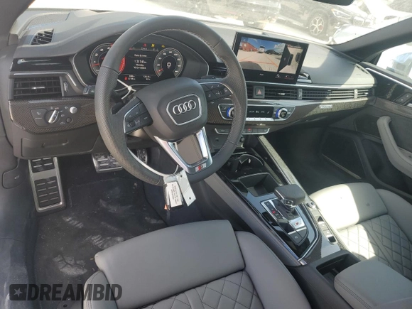 2023 Audi S5 Premium Plus z VIN WAUY4GF58PN007050, wystawiony jako Copart lot #75691014 z przebiegiem 388 mil mil oraz Nie do naprawy. Historia ofert i sprzedaży dostępna na DreamBid. Obrazek 8.