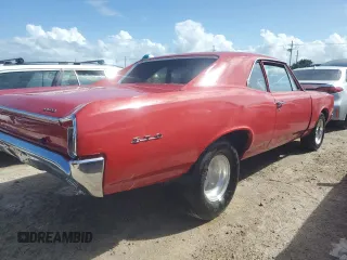 1966 Pontiac GTO z VIN 235076P63413, wystawiony jako Copart lot #76599754 z przebiegiem 43 mil mil oraz Nie do naprawy • Non repairable. Historia ofert i sprzedaży dostępna na DreamBid. Obrazek 3.