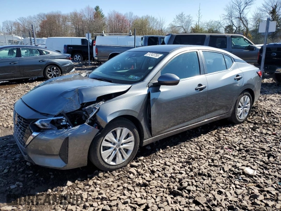 2024 Nissan Sentra S with VIN 3N1AB8BV3RY219613, listed as a Copart auction lot 51243755 with 25,113 mi miles and Salvage Title. Bid and sale history available at carsss.com. Image 1.