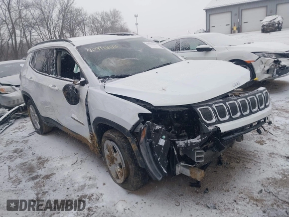 2022 Jeep Compass Latitude with VIN 3C4NJDBB4NT133203, listed as a IAAI auction lot 40990103 with Not provided miles and . Bid and sale history available at DreamBid. Image 1.
