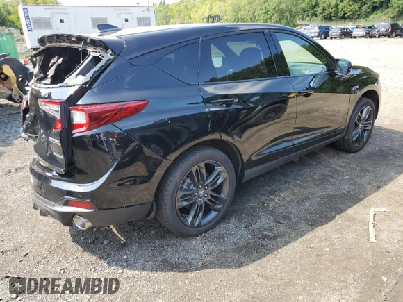 2023 Acura RDX w/A-Spec Package with VIN 5J8TC2H68PL021729, listed as a Copart auction lot 79398404 with 3,493 mi miles and Salvage title. Bid and sale history available at DreamBid. Image 3.