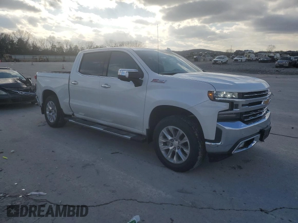 2019 Chevrolet Silverado 1500 LTZ with VIN 1GCUYGEDXKZ163879, listed as a Copart auction lot 42120705 with 52,641 mi miles and Salvage Title. Bid and sale history available at DreamBid. Image 4.