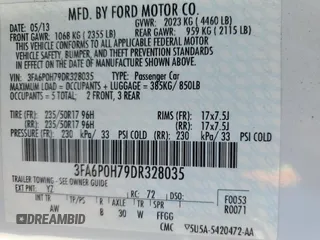 2013 Ford Fusion SE with VIN 3FA6P0H79DR328035, listed as a Copart auction lot 53277935 with 151,950 mi miles and Salvage title. Bid and sale history available at DreamBid. Image 15.