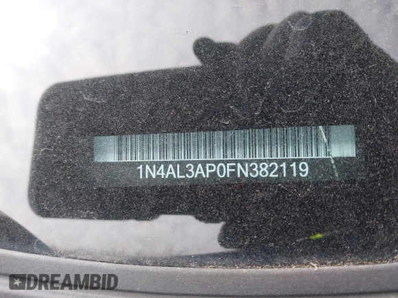 2015 Nissan Altima S with VIN 1N4AL3AP0FN382119, listed as a IAAI auction lot 41997736 with 243,034 mi miles and . Bid and sale history available at DreamBid. Image 9.