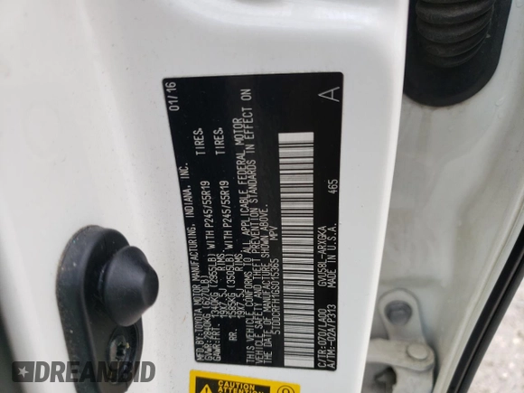 2016 Toyota Highlander Hybrid Limited with VIN 5TDDCRFH1GS015365, listed as a Copart auction lot 79511534 with 183,024 mi miles and Salvage Title. Bid and sale history available at carsss.com. Image 16.