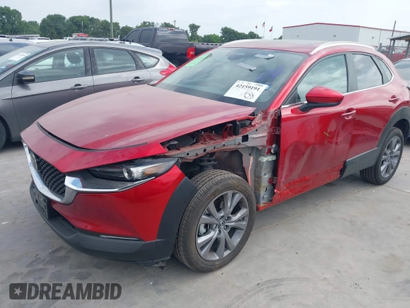 2025 Mazda CX-30 S Carbon Edition with VIN 3MVDMBCM8SM793580, listed as a IAAI auction lot 42159191 with 3,857 mi miles and . Bid and sale history available at DreamBid. Image 2.
