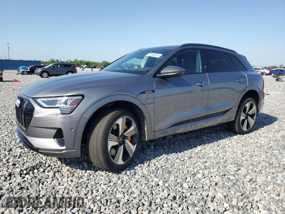 2022 Audi e-tron Premium Plus with VIN WA1LAAGE8NB002750, listed as a Copart auction lot 57163615 with 50,009 mi miles and Salvage title. Bid and sale history available at DreamBid. Image 1.